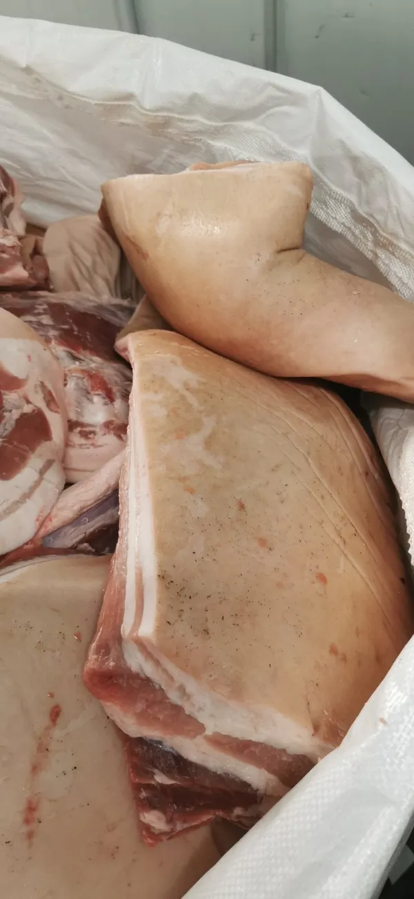 Pork belly bone in, rind on