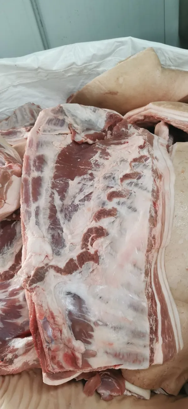 Pork belly bone in, rind on  2