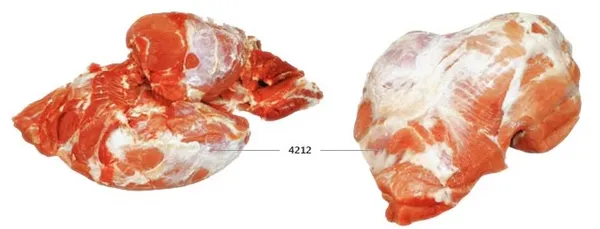 Boneless ham 3D without fat and skin