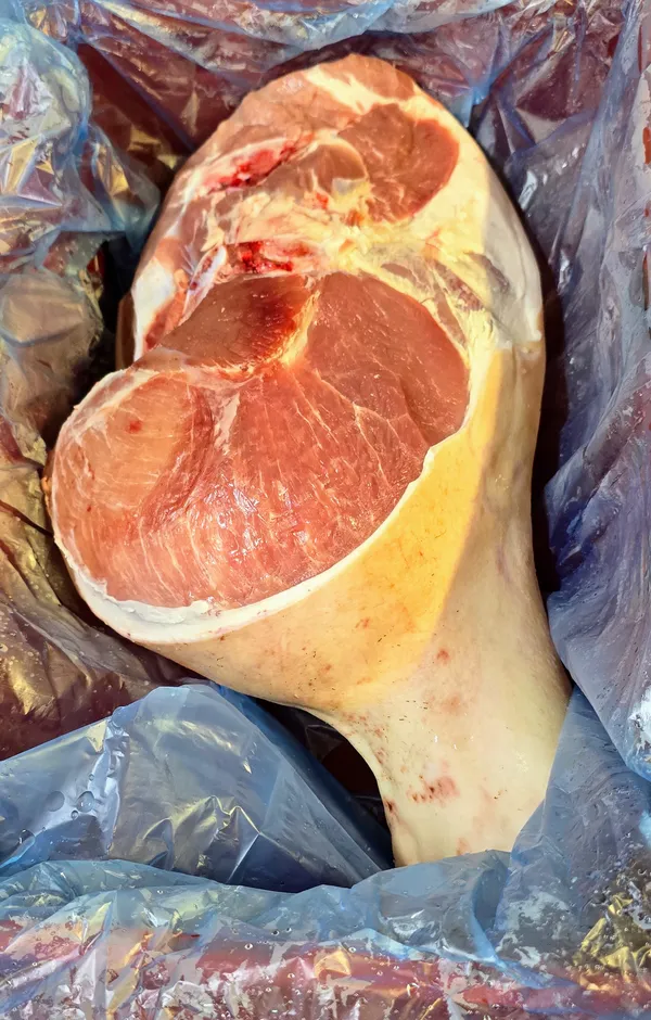 Pork ham bone-in, skin-on