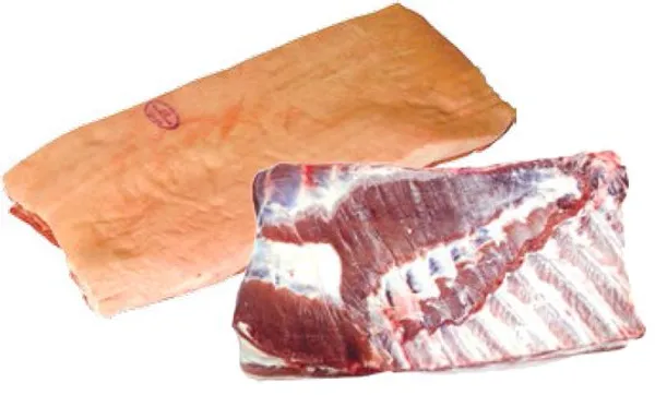 Spare ribs whole piece skin on