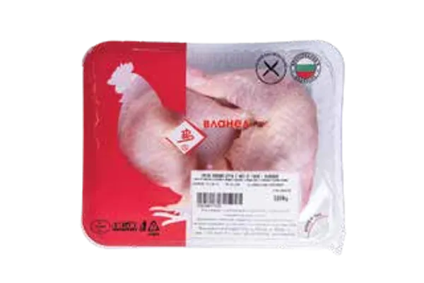 Fresh chicken drumstick with part of back – chilled