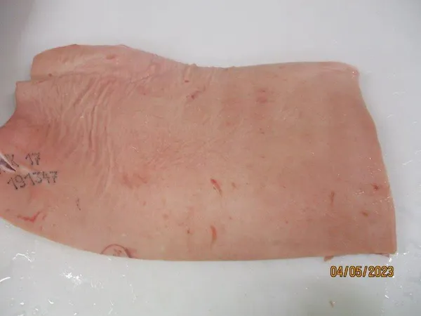 Pork Belly A/B grade mix, bone in, rind on, flank off 5