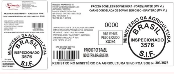 HALAL Frozen Beef Forequarter 5 Cuts - Brazilian Origin