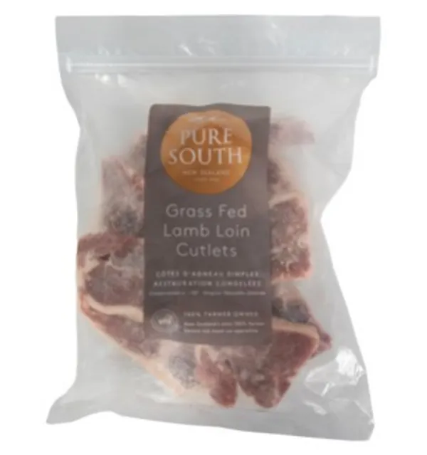 Lamb Long Loin Cutlets IQF 1 kg Pouch Loose NZL Frozen (Halal certificated)