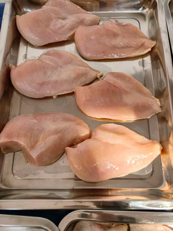 Frozen chicken breast boneless skinless, fine trim or fully trimmed available