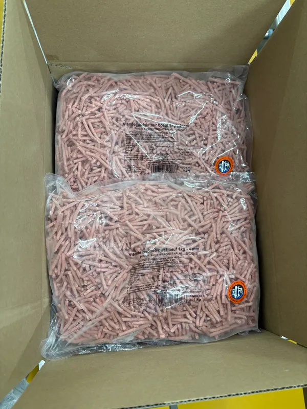 Beef minced meat 4 mm 6