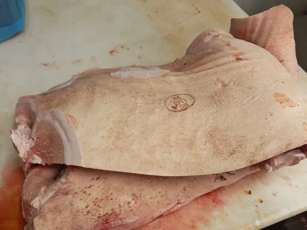 Frozen pork belly - bone in, skin on 4