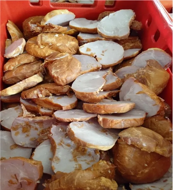 Ends/trimmings of smoked meats, without starch, loose-packed, approx. 20 kg containers 2