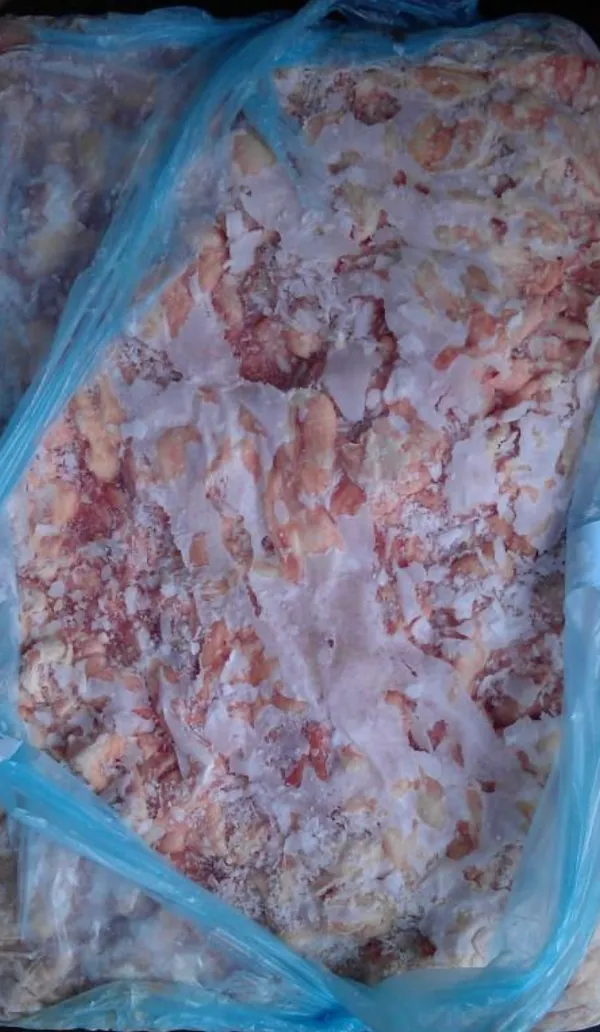 Frozen chicken skin (from breast)