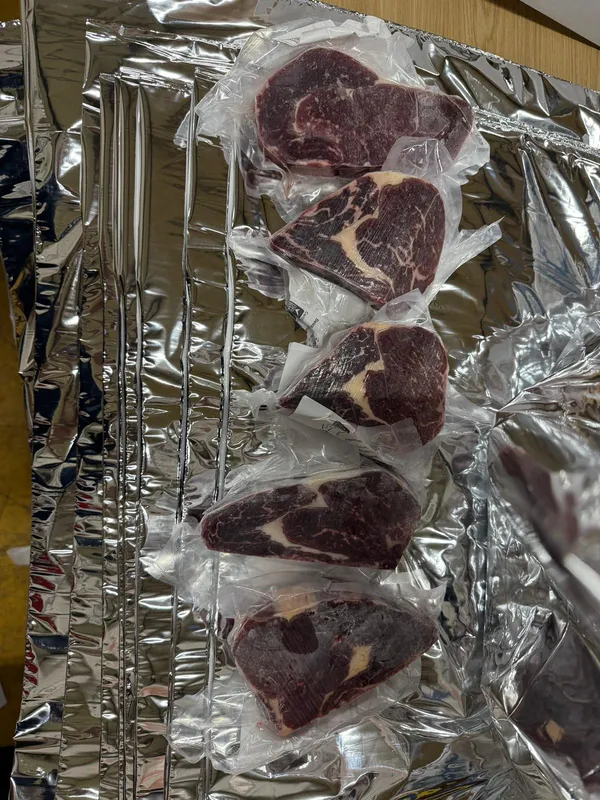 Frozen ribeye steak, individually packed in 250g each 2
