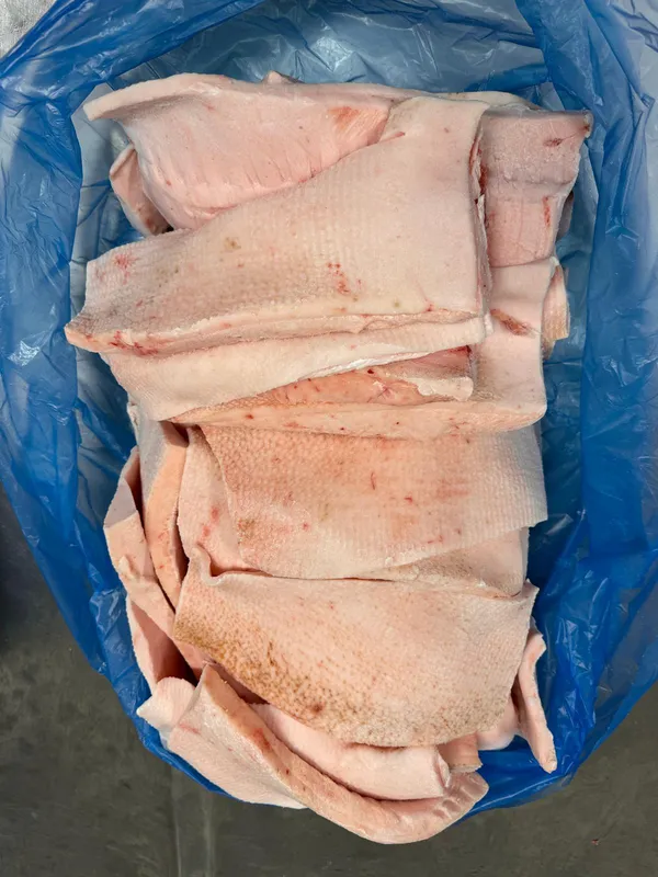 Frozen pork back fat, polyblock 5