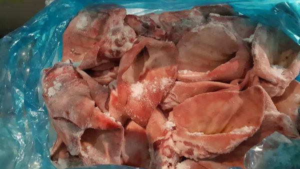 Frozen pork whole ears, polyblock 2