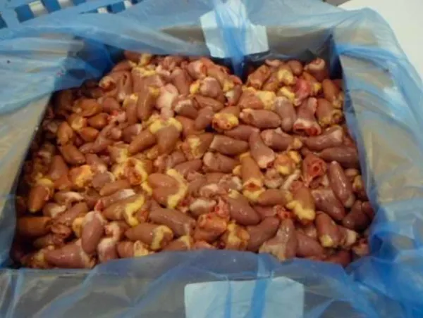 Frozen chicken hearts