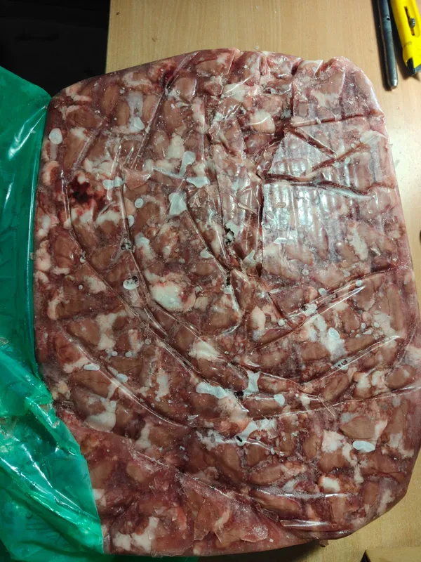 Frozen chicken hearts 2