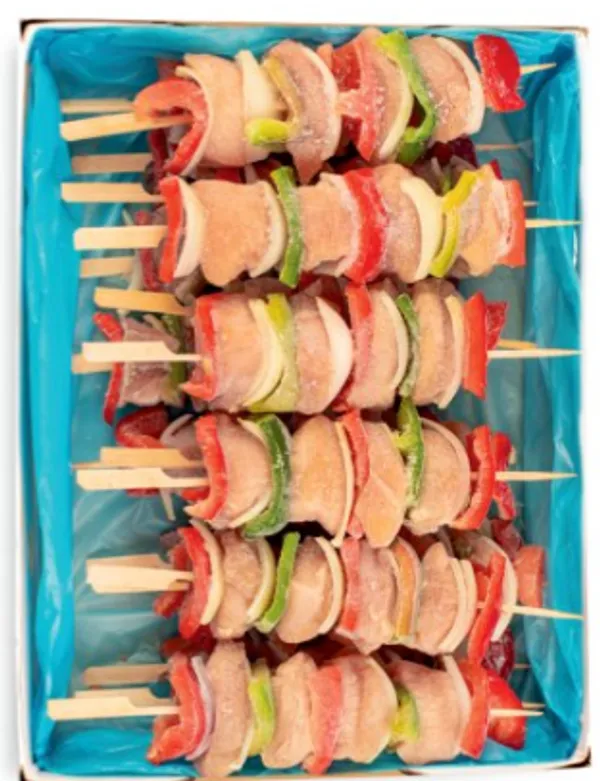 Chicken Skewers with vegetables 175g./pcs