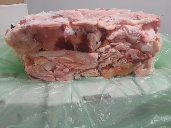 Frozen beef flank membrane 2