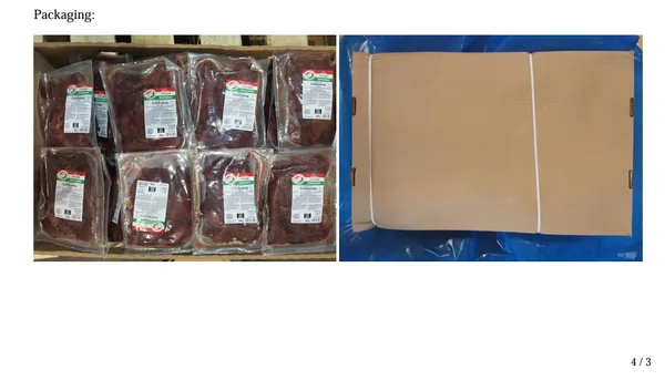 Chicken liver frozen, vacuum 0,5kg, carton 12kg  2