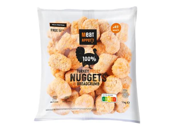 TURKEY FILLET NUGGETS BREADCRUMB 1 kg
