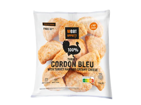 TURKEY CORDON BLEU WITH TURKEY HAM AND CREAMY CHEESE 1 kg