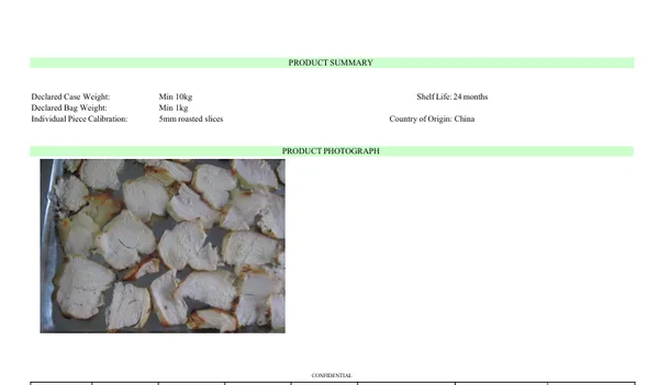 Chicken Breast Slices Roasted 5mm