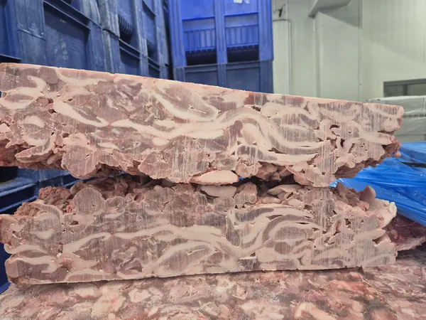Pork frozen 80/20 naked block 4