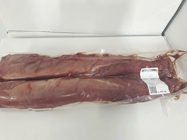 Frozen British wild fallow venison saddle eye fillets 2