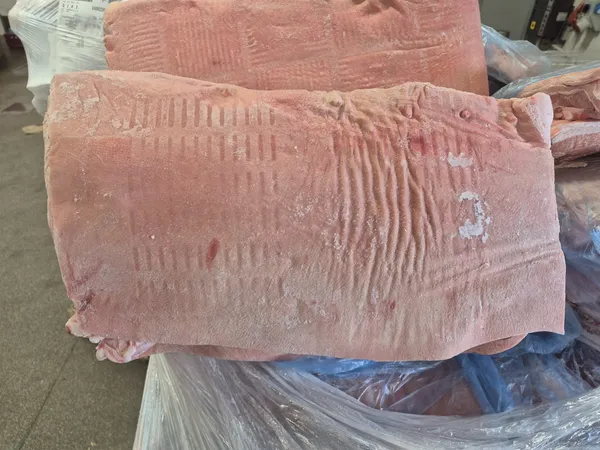 Frozen pork fat belly grade B/C skin on bone in, packaging poliblock, price 1.65 EUR, EXW, origin Poland. 6