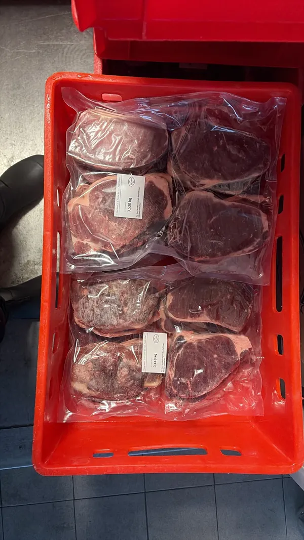 frozen brasil striploin cut to about 280-320g each, 12 pieces per bag