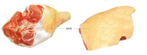 Ham with bone and skin, without leg, with tail