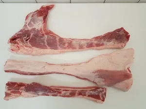 Pork belly flanks around 50/50, rindless