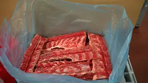 Frozen pork back bones - packaging carton box 10 kg fix weight