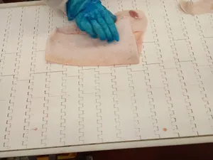 Frozen pork back fat rindless