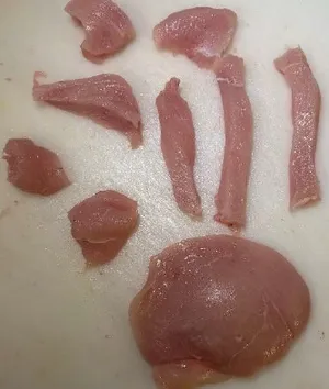 Frozen chicken off-cuts