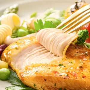 Frozen cooked chicken breast