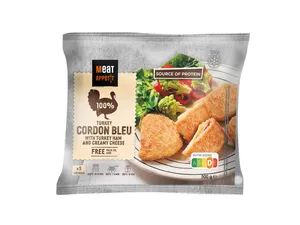 TURKEY CORDON BLEU WITH TURKEY HAM AND CREAMY CHEESE 500 g