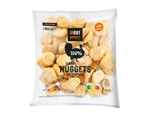 TURKEY FILLET NUGGETS IN TEMPURA 1 kg