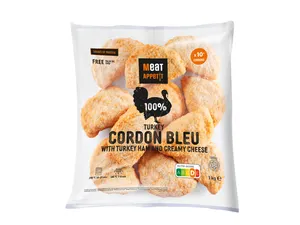 TURKEY CORDON BLEU WITH TURKEY HAM AND CREAMY CHEESE 1 kg