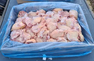 Frozen chicken thigh (oyster cut), bone in, skin on