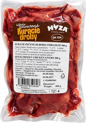 Frozen chicken liver, Slovakia