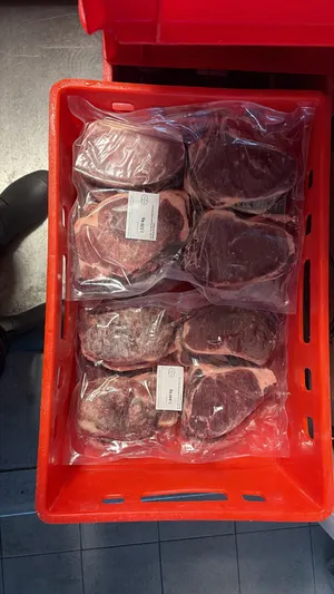 frozen brasil striploin cut to about 280-320g each, 12 pieces per bag