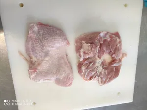 Frozen chicken leg meat, boneless